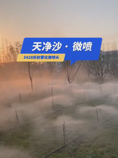 【天净沙&middot;微喷】枯藤老树昏鸦，草地仙境人家，地插微喷雾化，夕阳西下，灌溉，你问，我答！#5428折射雾化微喷头 #微喷 #华维集团