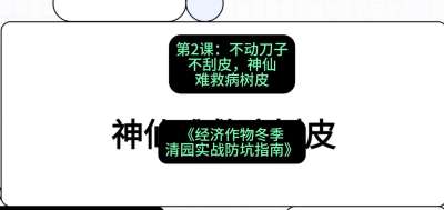 第2节：【物理手段】不动刀子不刮皮，神仙难救病树皮，课程：《经济作物冬季清园&middot;实战防坑指南》#识农AI