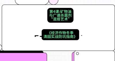 第4节：【替代方案】矿物油与广谱杀菌剂的&ldquo;混搭艺术&rdquo;，课程：《经济作物冬季清园&middot;实战防坑指南》#识农AI