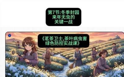 第07节：冬季封园&mdash;&mdash;来年无虫的关键一战，课程：《茗茶卫士&mdash;&mdash;茶叶病虫害绿色防控实战课》#识农AI