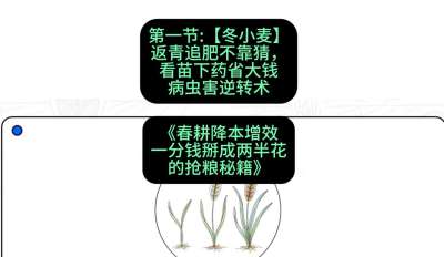 第一节：【冬小麦】返青追肥不靠猜，看苗下药省大钱