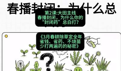 第2节：大田主线，春播封闭，为什么你的&ldquo;封闭药&rdquo;总白打？，课程：《3月春耕除草定全年：省钱、省药、不烧苗、少打两遍药的秘密》